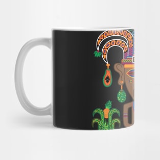 MUISCA CHIBCHA COLOMBIA FRUIT INDIAN MASK - full colour Mug